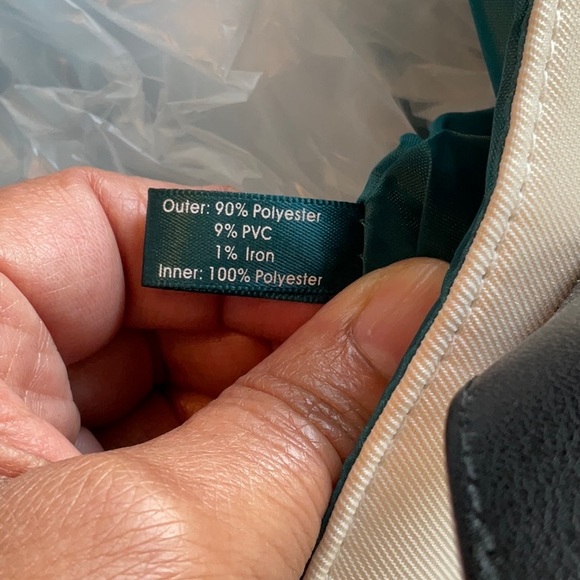 Hearts & Curls Cream/Black/Teal Tote Bag, NWT - Picture 12 of 14